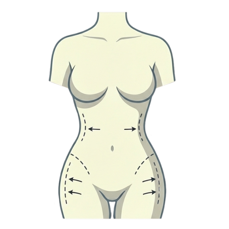 Double Incision mit freier Warzentransplantation